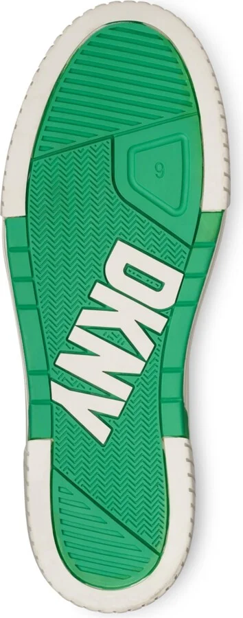 Dkny Men's Side Logo Perforated Two Tone Branded Sole Racer Toe Sneakers - Image 9