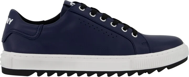 Dkny Men's Smooth Leather Sawtooth Sole Sneakers - Image 2