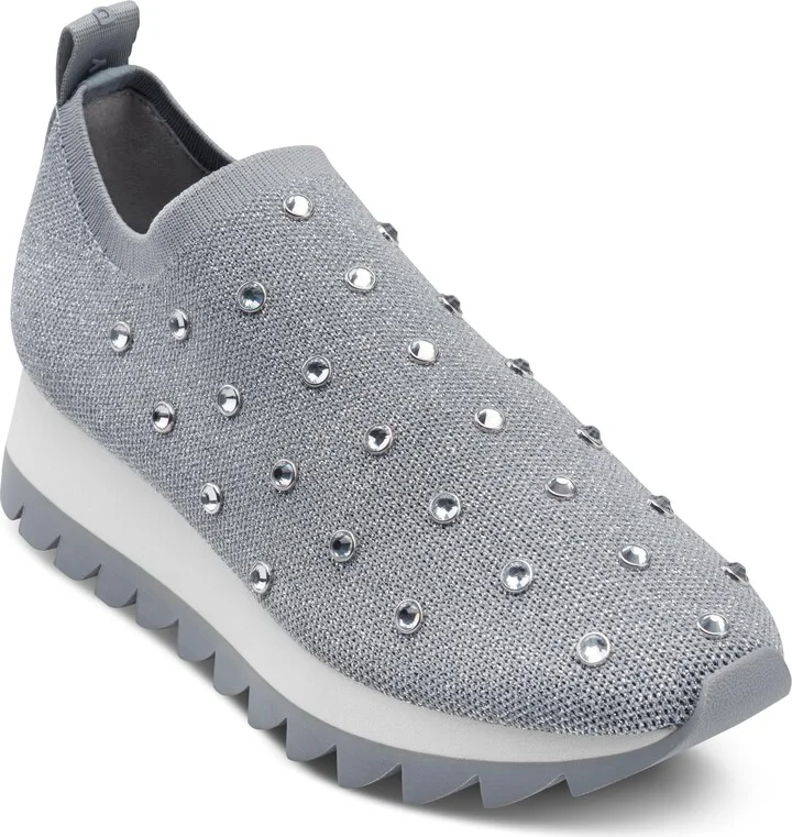 DKNY Women's Abbott Studded Knit Slip On Sneaker