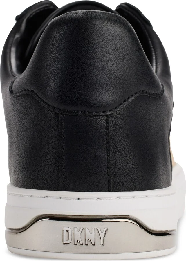 Dkny Women's Abeni Arch Raffia Logo Low-Top Sneakers - Black/ Natural - Image 3