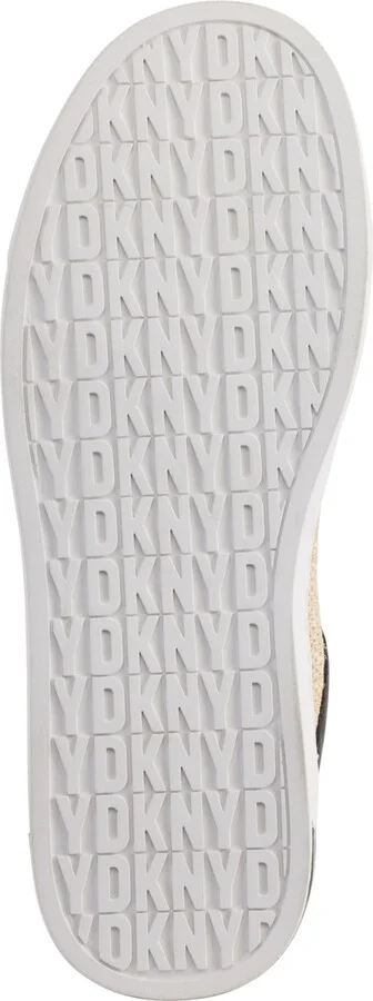 Dkny Women's Abeni Arch Raffia Logo Low-Top Sneakers - Black/ Natural - Image 5