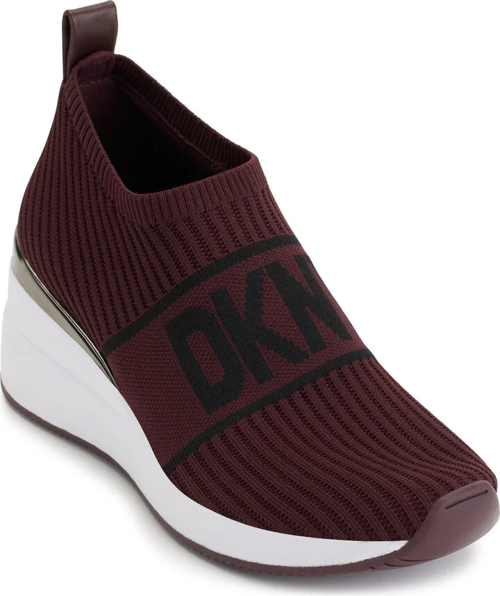 DKNY Women's Athletic Everyday Phebe-Slip On Wedge Sneaker
