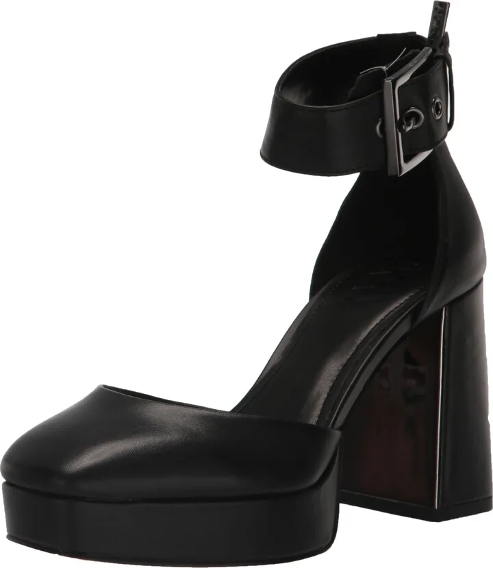 DKNY Women's Barra Platform Block Heel with Ankle Strap Pump