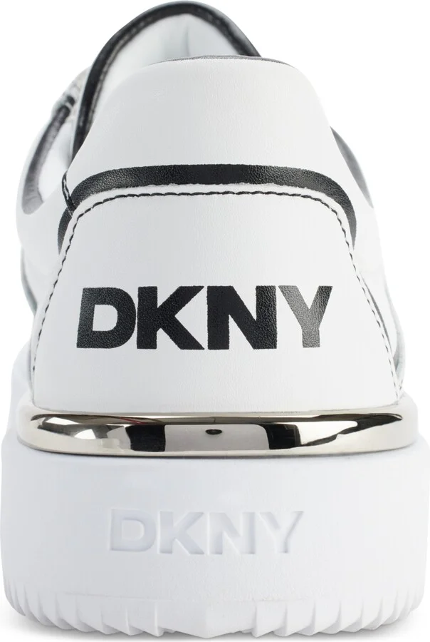 Dkny Women's Baylor Lace-Up Sneakers - White/ Black - Image 3