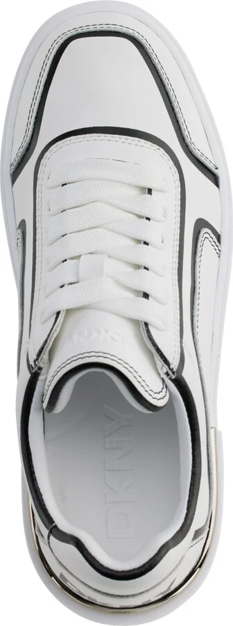 Dkny Women's Baylor Lace-Up Sneakers - White/ Black - Image 4