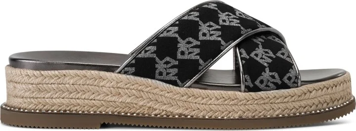 Dkny Women's Berris X Band Sandals - Black, Nickel - Image 2