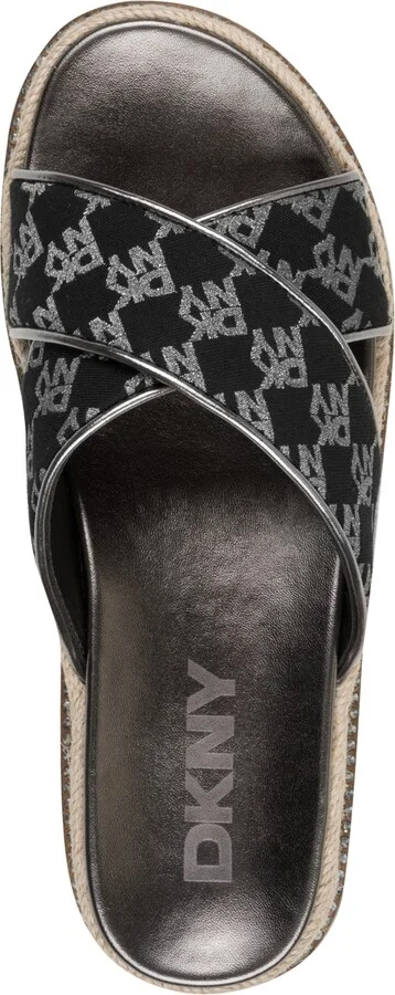 Dkny Women's Berris X Band Sandals - Black, Nickel - Image 4