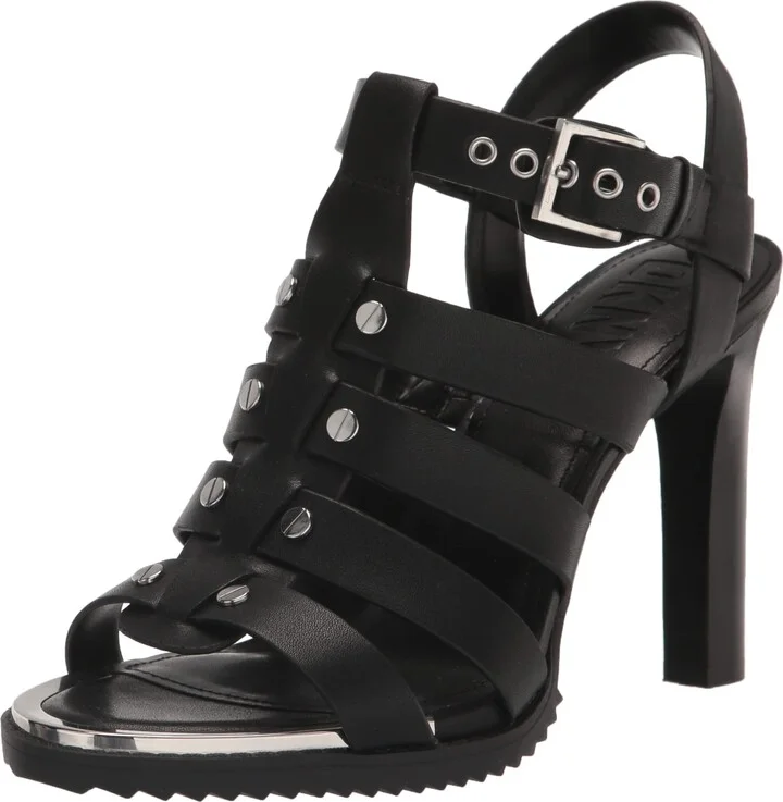 DKNY Women's Bria Slingback Heel with Belt Ankle Strap Heeled Sandal