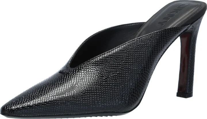 DKNY Women's Cadena Heeled Loafer Mule Sandal