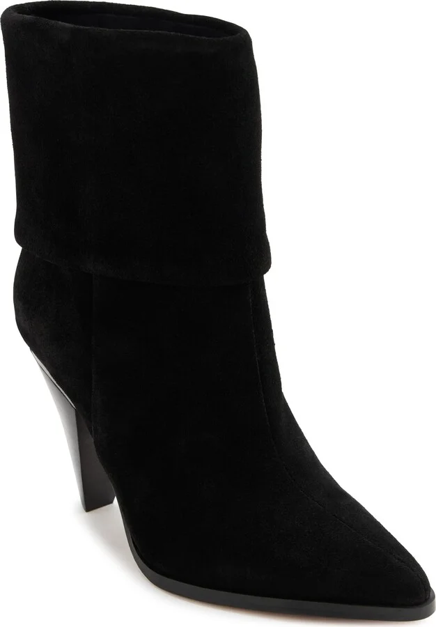 DKNY Women's Cerise Foldover Heeled Ankle Bootie Fashion Boot