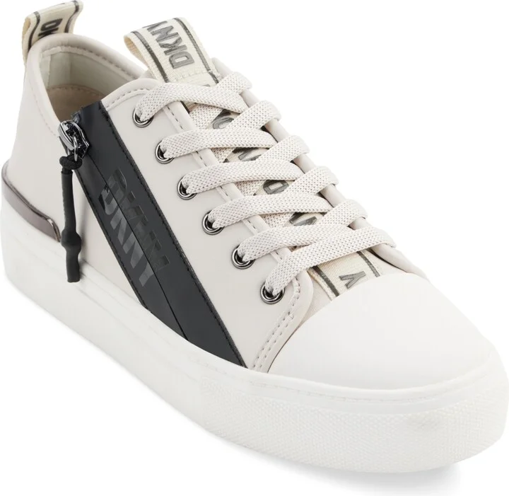 Dkny Women's Chaney Lace-Up Zipper Sneakers