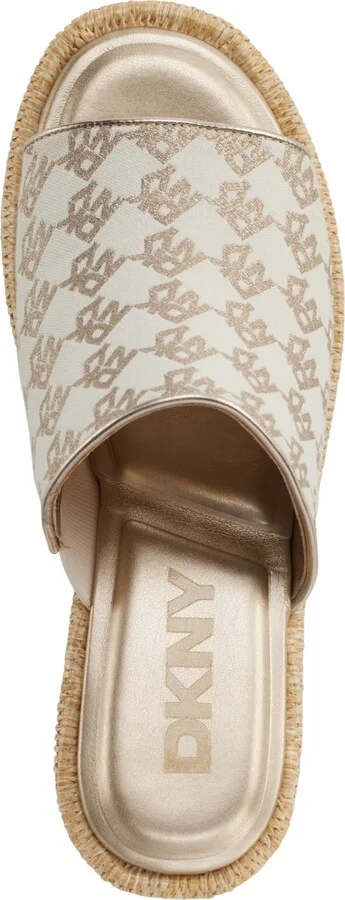 Dkny Women's Conrad Slip-On Wedge Sandals - Black, Nickel - Image 8