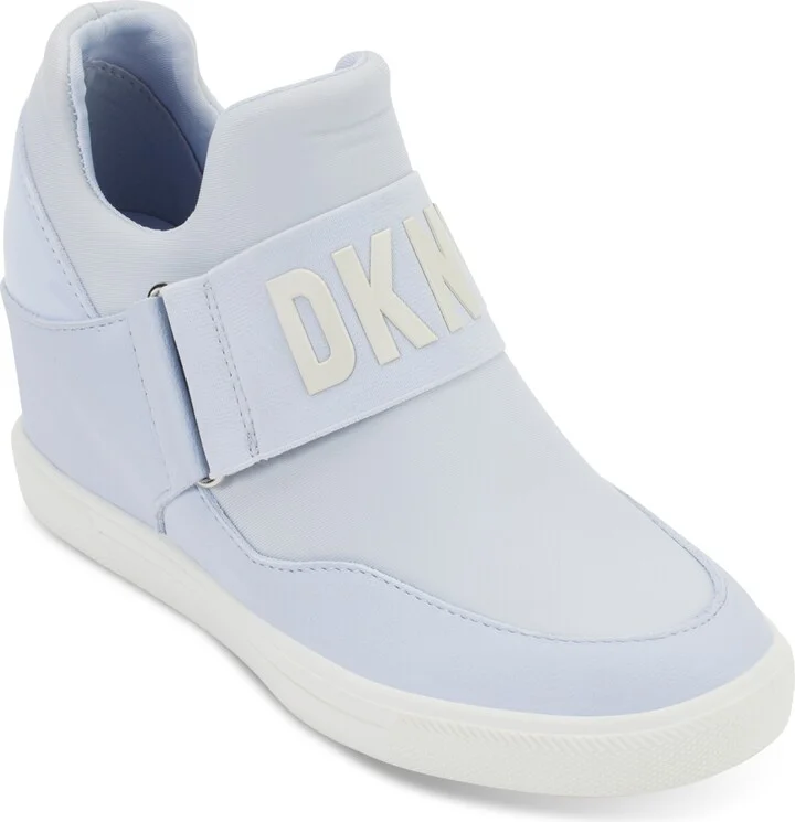 Dkny Women's Cosmos Slip-On Logo Wedge Sneakers