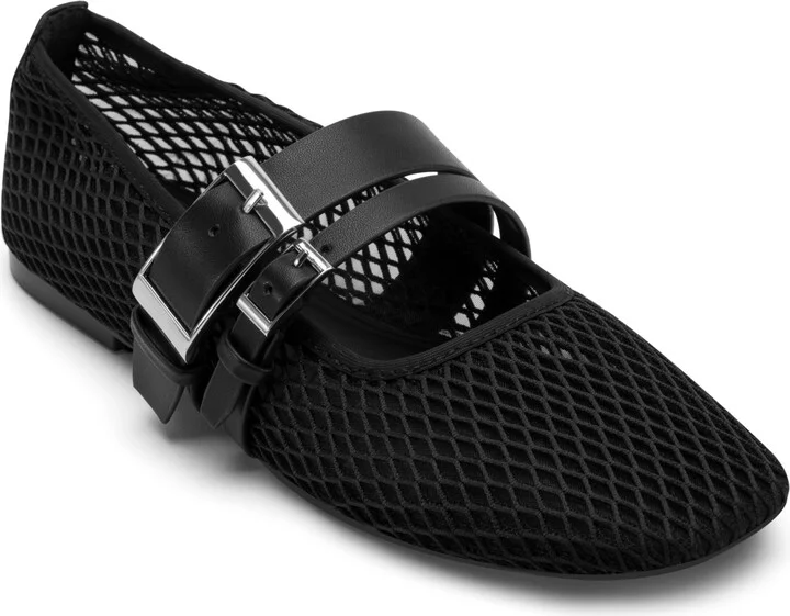 Dkny Women's Dade Mesh Buckle Ballet Flats