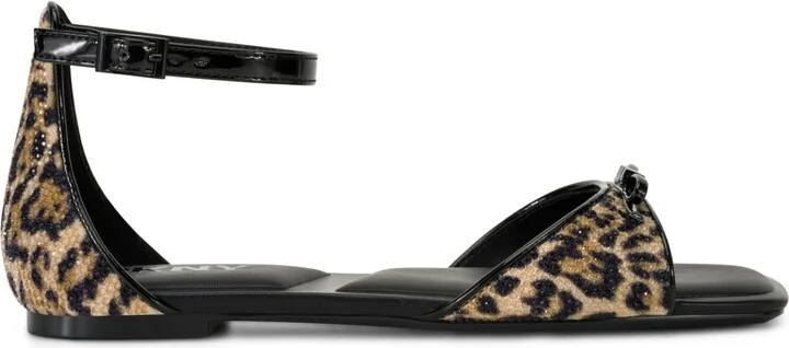 Dkny Women's Dazey Ankle Strap Flat Sandals - Natural, Black - Image 2