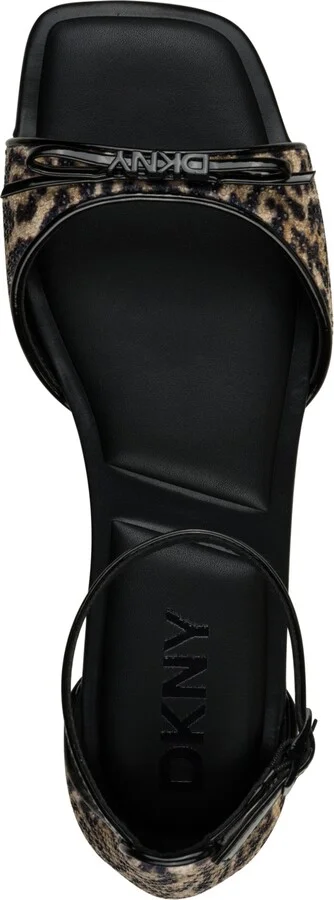 Dkny Women's Dazey Ankle Strap Flat Sandals - Natural, Black - Image 4