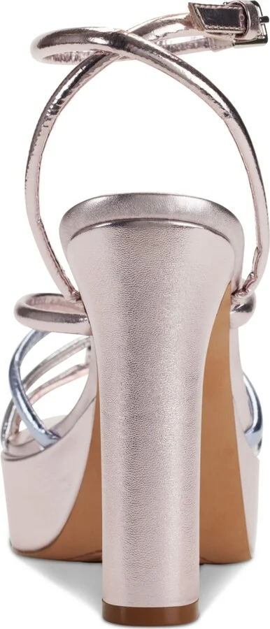 Dkny Women's Delicia Strappy Platform Dress Sandals - Dusty Rose Gold/ Celeste Blue - Image 3