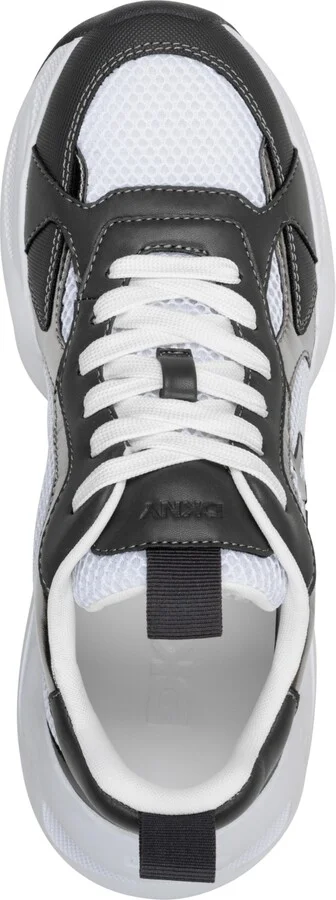 Dkny Women's Deyoung Chunky Sneakers - White, Gray - Image 4
