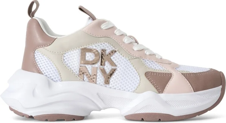 Dkny Women's Deyoung Chunky Sneakers - White, Gray - Image 6