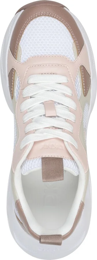 Dkny Women's Deyoung Chunky Sneakers - White, Gray - Image 8