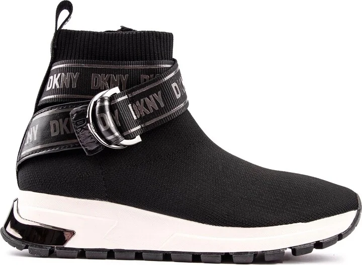 DKNY Women's High-top Sneakers – Slip-on Shoes with Hidden Wedges