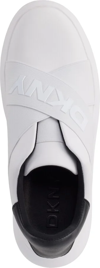 Dkny Women's Jaye Slip On Sneakers - White/black - Image 4