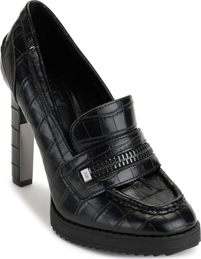 DKNY Women's Julianne Loafer Pump Heeled Sandal