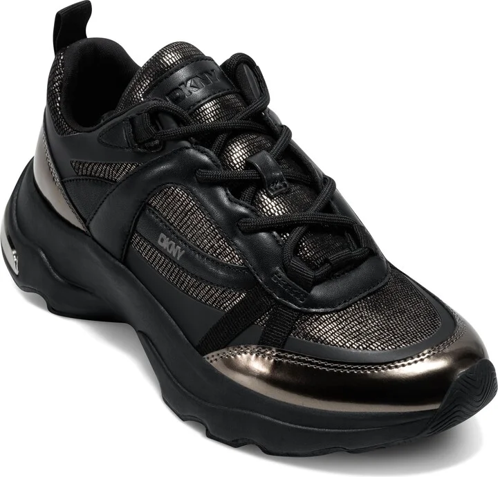 DKNY Women's Juna Everyday Lace Up Platform Athletic Sneaker
