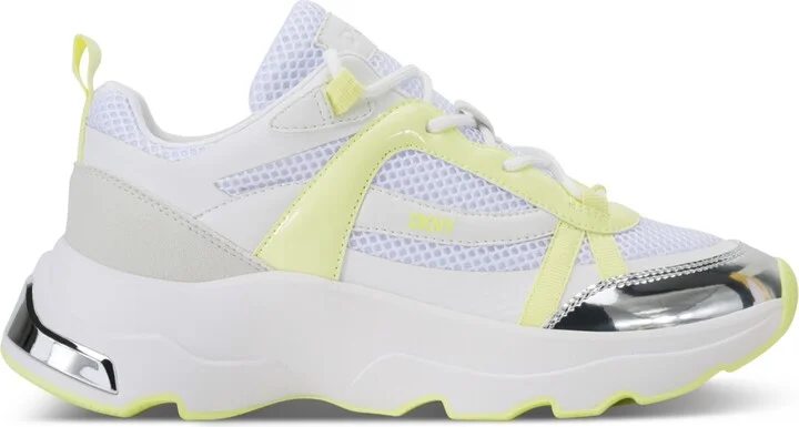 Dkny Women's Juna Lace-Up Sneakers - White, Chamomile - Image 2