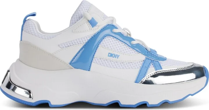 Dkny Women's Juna Sneakers - White/ Periwinkle - Image 2