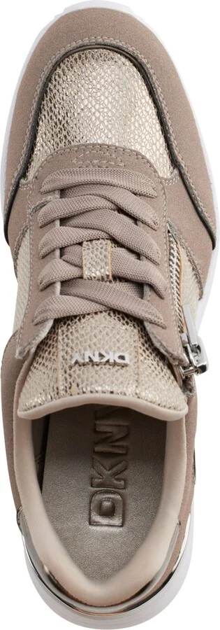 Dkny Women's Kalina Lace-Up Wedge Sneakers - Pewter/ Black - Image 8