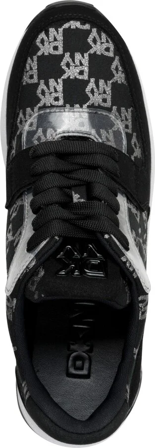 Dkny Women's Kamay Lace-Up Wedge Sneakers - Black, Nickel - Image 4