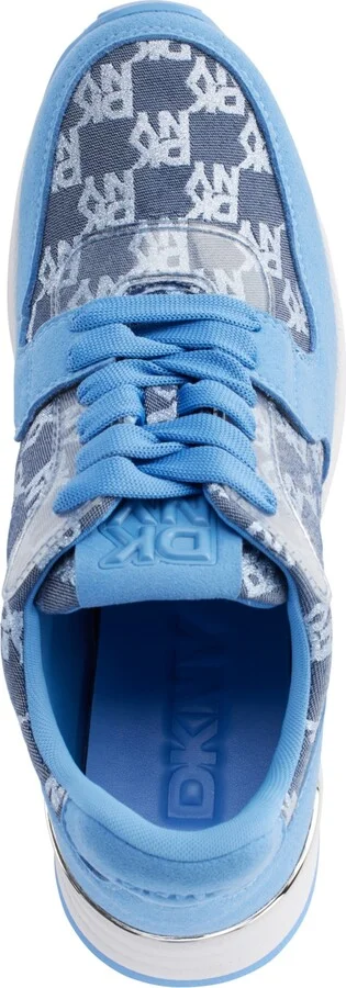 Dkny Women's Kamay Lace-Up Wedge Sneakers - Black, Nickel - Image 8