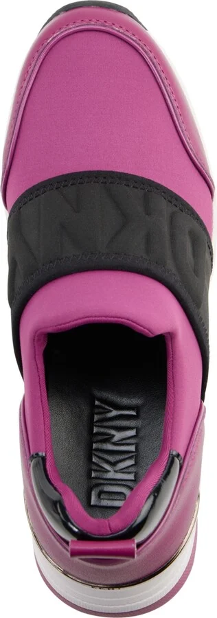 Dkny Women's Kamryn Slip-On Logo Wedge Sneakers - Berry/ Black - Image 4
