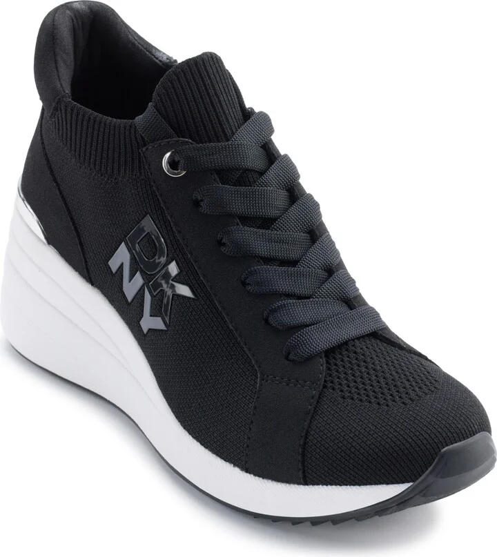 Dkny Women's Kasia Lace-Up Wedge Sneakers