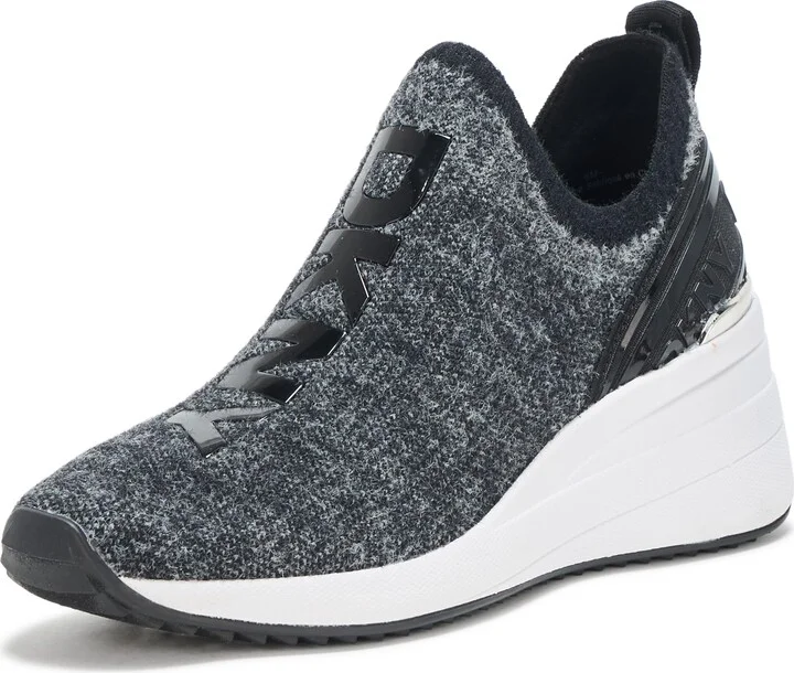 DKNY Women's Keeva Everyday Slip On Wedge Sneaker with Logo