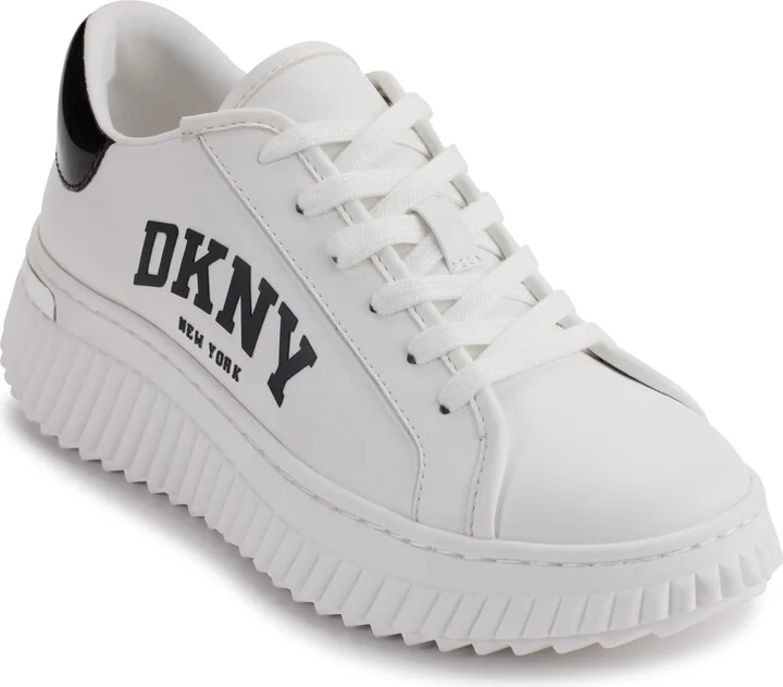 DKNY Women's Leon Lace Up Platform Sneaker