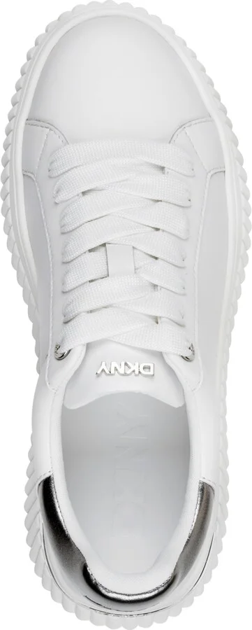 Dkny Women's Lobeco Lace-Up Platform Sneakers - White, Black - Image 8