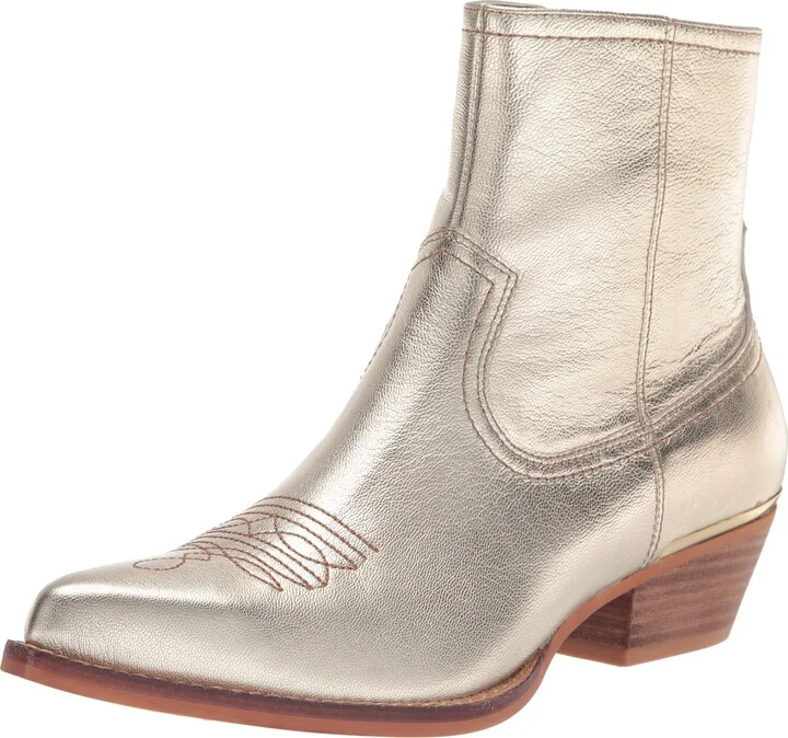 DKNY Women's Lukas-Cowboy Booties Combat Boot