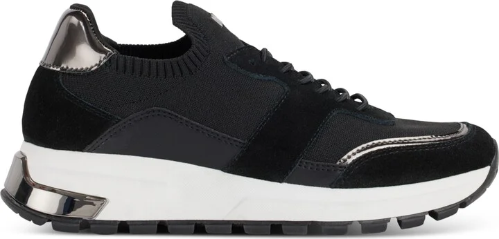 Dkny Women's Maida Lace-Up Low-Top Running Sneakers - Black/ Dark Gunmetal - Image 2