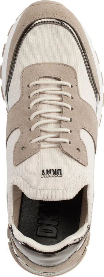 Dkny Women's Maida Lace-Up Low-Top Running Sneakers - Black/ Dark Gunmetal - Image 8