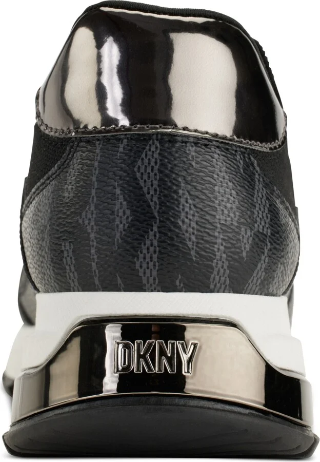 Dkny Women's Maida Lace-Up Low-Top Running Sneakers - Black/ Dark Gunmetal - Image 11
