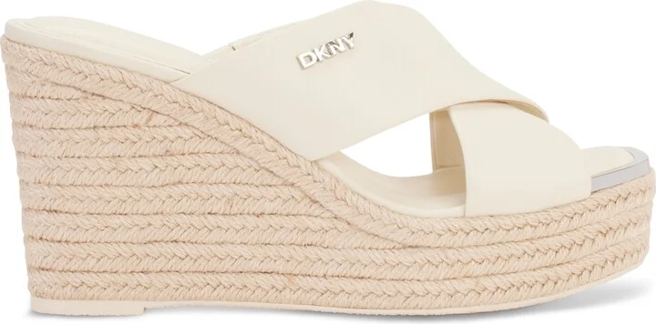 Dkny Women's Maryn Crossband Espadrille Platform Wedge Sandals - Image 2