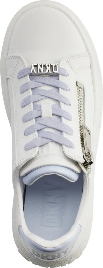 Dkny Women's Matti Lace-Up Zip Sneakers - Bright White/ Lavender - Image 4
