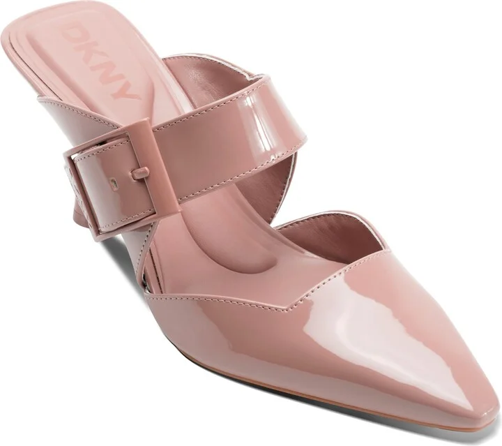 DKNY Women's Nardin Heeled Sandal Mule with Belt Detail