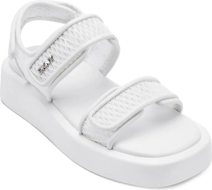 DKNY Women's Owyn Velcro Platform Sandal Flat