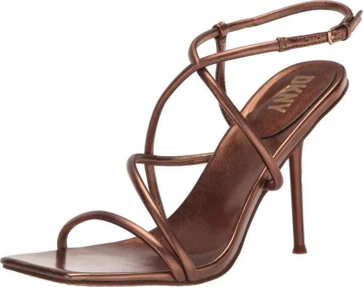DKNY Women's Reia Strappy Slingback Dress Heel Heeled Sandal