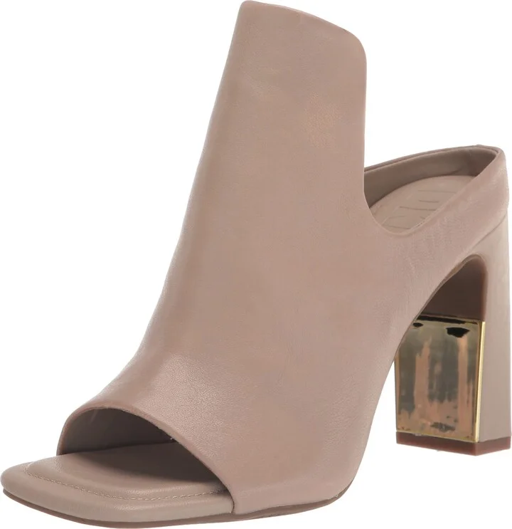 DKNY Women's Ritzy Peep Toe Heeled Bootie Slide Sandal