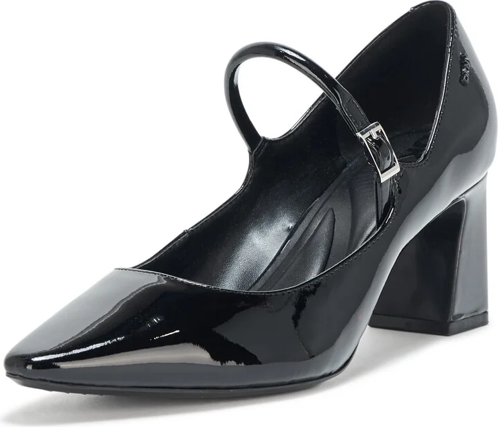 DKNY Women's Samira Pointed Toe Mary Jane Block Heel Heeled Sandal