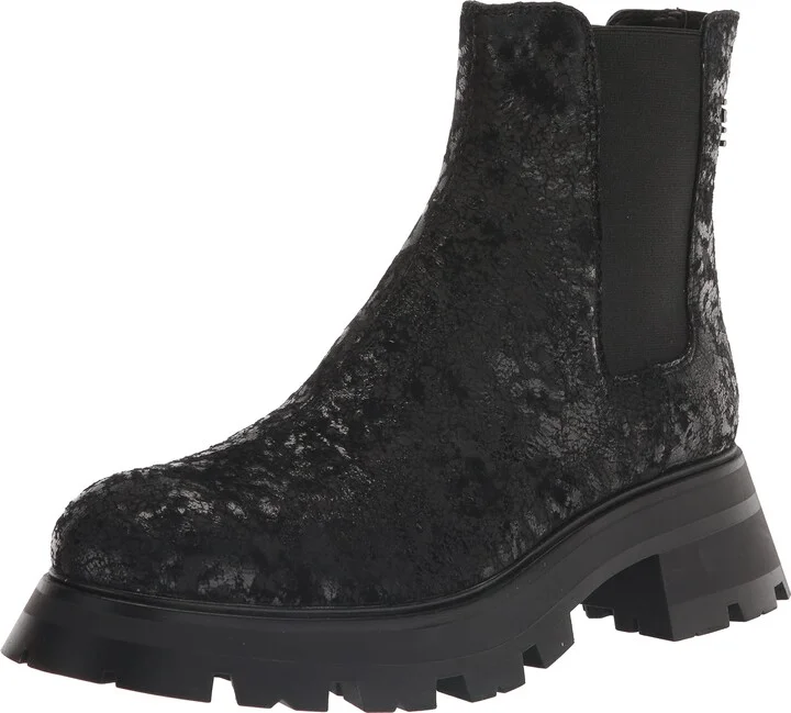 DKNY Women's Sasha Metallic Combat Boot Fashion